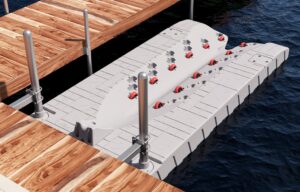 SLX 6, Gray, attached to standing dock.